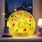 4th of July Decorations - Crackle Glass Ball Light with Timer - Red White Blue LED Tabletop Decor